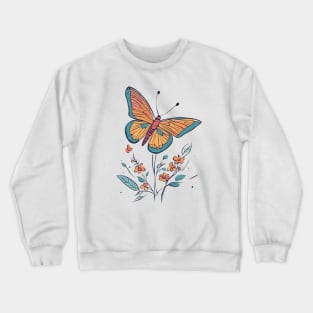 Wildflower Butterfly Crewneck Sweatshirt